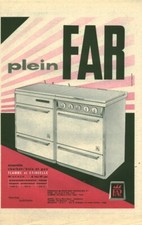 Publicité ancienne cuisinière gazinière plein Far 1961 issue de magazine