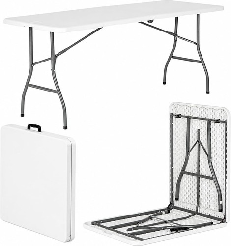 6ft folding trestle table - folding,