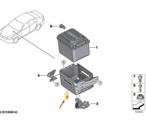 Bmw g05 battery holder - g05, 48-v