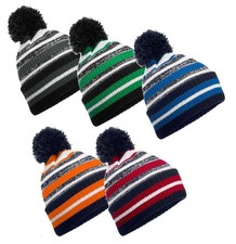 Bonnet Tricoté À Rayures En