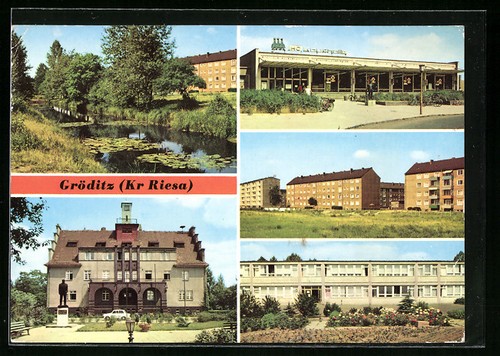 Carte postale gröditz sur - gröditz,,