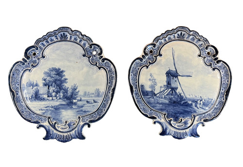 Pair antique delft - antique,