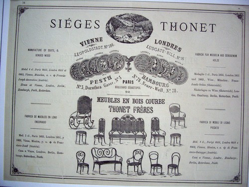 Publicité sièges thonet 1860 - sièges,