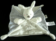 *. Doudou plat SIMBA TOYS NICOTOY LAPIN blanc étoile argent gris at.tétine NEUF*