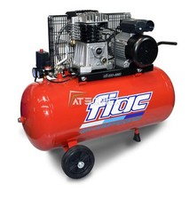 Compresseur d'air 100 L tri-phases Fiac AB 100-360T transmission courroie 2,2 Kw