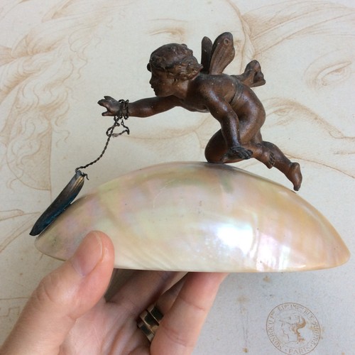 Angelot sur nacre souvenir - nacre, de