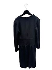 Yves Saint Laurent  Vintage Hiver 1992 Black Wool Dress Size 38 fits S