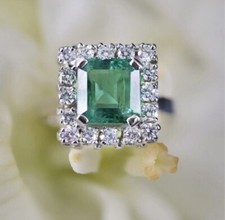 ☆ BAGUE OR BLANC EMERAUDE