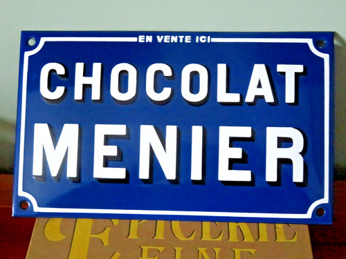 Plaque émaillée bombée - , au