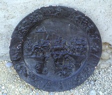 Ancienne grosse décoration murale en platre TAVERNY french antique