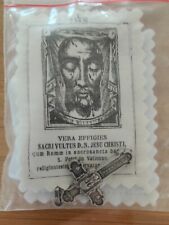 Ancienne Scapulaire Religieux + Pendentif Croix argent Medaille religieuse /EB04