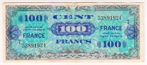 1944 france 100 - 1944, francs