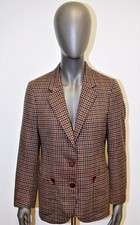 Vintage 80s Blazer Jacket Wool Tweed BURBERRYS 10reg UK 6US Made in England