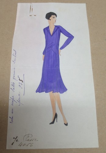 Mode art deco dessin crayon - au,