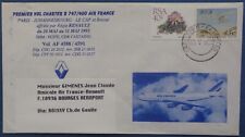 Enveloppe 1er vol charter B 747/400 Air France, Le Cap-Johannesbourg-Paris, 1993