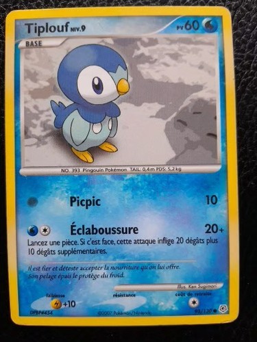Carte pokémon tiplouf 130 - carte,