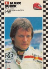 RARE CARTE POSTALE PILOTE F1 GRAND PRIX SAISON 1986-1987 MARC SURER ARROWS