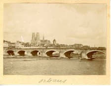 France, Orléans, pont Georges V et la cathédrale Sainte Croix Vintage silver pri