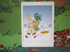 Carte postale de voeux offert par les éditions atlas Tintin  pour 1993