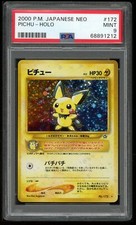 Carte Pokemon Japonaise Néo 1 Genèse 172 Pichu Holo 2000 12/111 PSA 9 68891212
