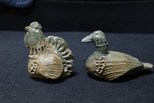 petit canard & poule en ceramique gres vernissé