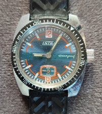 Ancienne Montre De Plongée Intra Mécanique 30mm Fonctionne