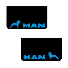 Man Camionnette Hgv Camion Garde-Boue 36x64cm PVC Noir Bavette avec Lumière Bleu