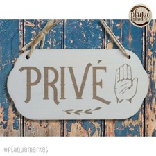 Privé Plaque de Porte Bois Panneau Suspendre Commerce Bureau Magasin Maison WC