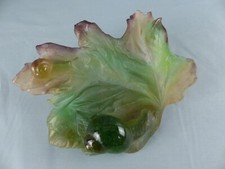 DAUM FRANCE vide poche escargot pâte de verre ,  signé , parfait état