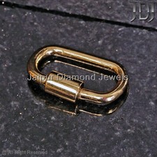 Solide 14k jaune - solide, mousqueton