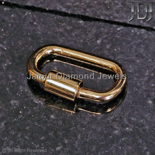 Solide 14k jaune mousqueton - or,