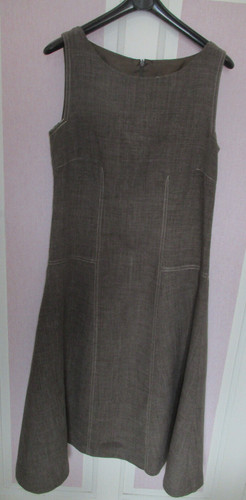 Robe lin marron - robe,