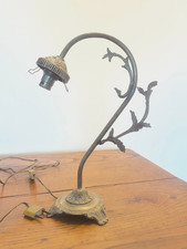 LAMPE ANCIENNE METAL DORE LAMPE DE  BUREAU  -4-