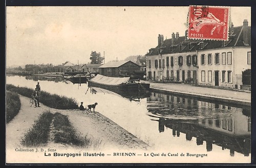 Cpa brienon quai du canal - brienon,,