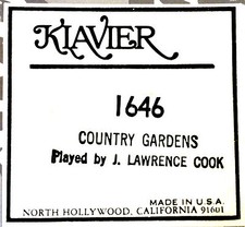 Klavier 88 COUNTRY GARDENS J