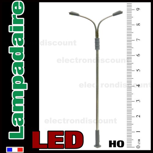 S302 lampadaire double courbe - s302#,