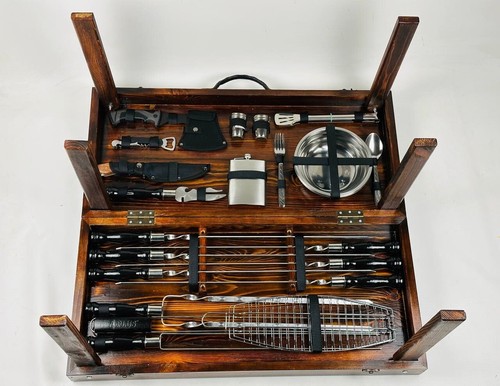 Skewers set grill tools