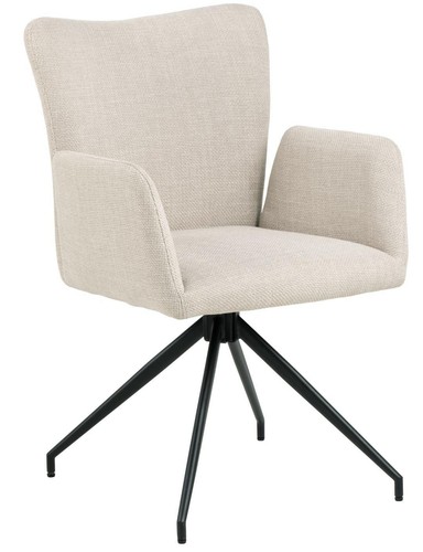 Fauteuil pivotant beige avec