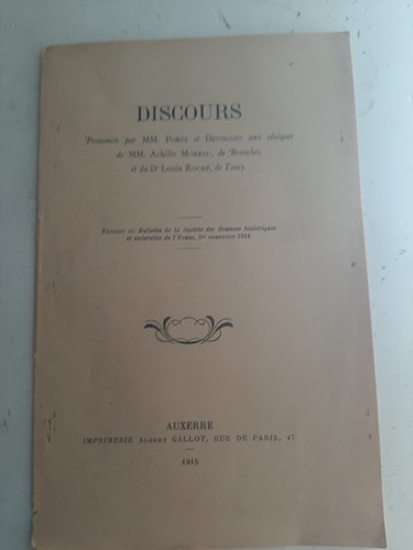 Discours prononcés aux - discours,