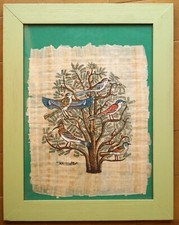 tableau sur papyrus signé