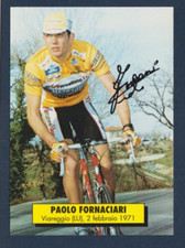 CYCLISME carte cycliste PAOLO FORNACIARI équipe MERCATONE UNO 1993 Signée