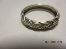 Alliance en or gris 18K (750)  tour de doigt 54