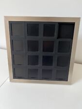 Cadre noir inox 32 x 32 pour 15 multi photos 5 x 5 puzzle