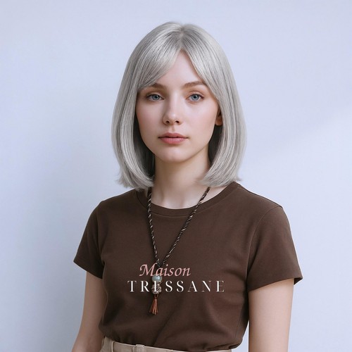 Perruque femme gris - gris, carré