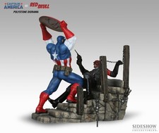 Sideshow CAPTAIN AMERICA vs RED SKULL Diorama Statue - Rare !