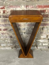 Console / chevet de style Art déco en noyer à 1 tiroir