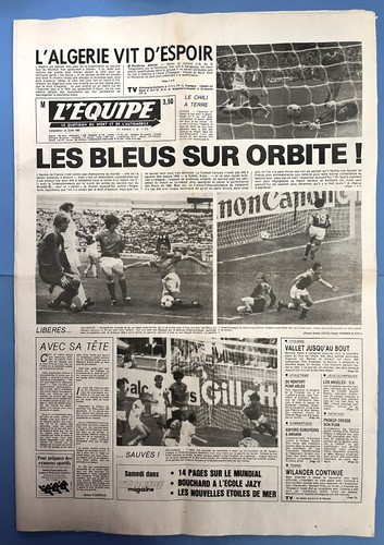 Equipe 1982 mundial - l'equipe, 25/06/1982