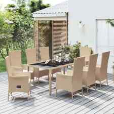 Ensemble à manger de jardin et coussins 7 pcs beige poly rotin vidaXL