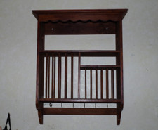 ETAGERE CUISINE VAISSELLIER RANGE ASSIETTES CAMPAGNE, PIN 76 X 55 X 23 BON ETAT