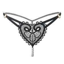String Crotchless Sexy En Dentelle Avec Perles